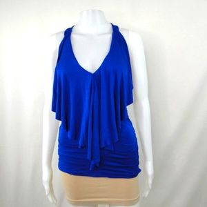 Racerback V Neck Ruffle Tank Hi Lo from Venus